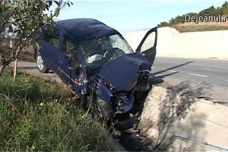 Accident la Gherla, pe centură! Un medic a fost rănit - VIDEO