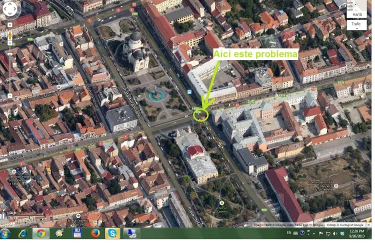 Trasarea benzilor din fața Teatrului Național Cluj poate duce ușor la accidente. VEZI explicațiile unui clujean