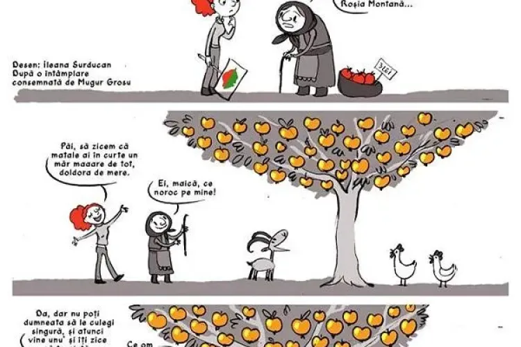 Ilustrație despre cazul Roșia Montană - Poveste de deșteptat copiii