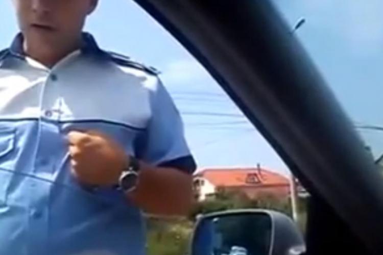 Atitudine FERMĂ a unui polițist rutier în fața unui COCALAR - VIDEO