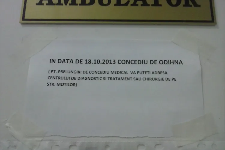 Sancţiuni pentru medicul de la Ambulatorul Spitalului de Ortopedie Cluj, care a ÎNCHIS şi s-a dus în concediu