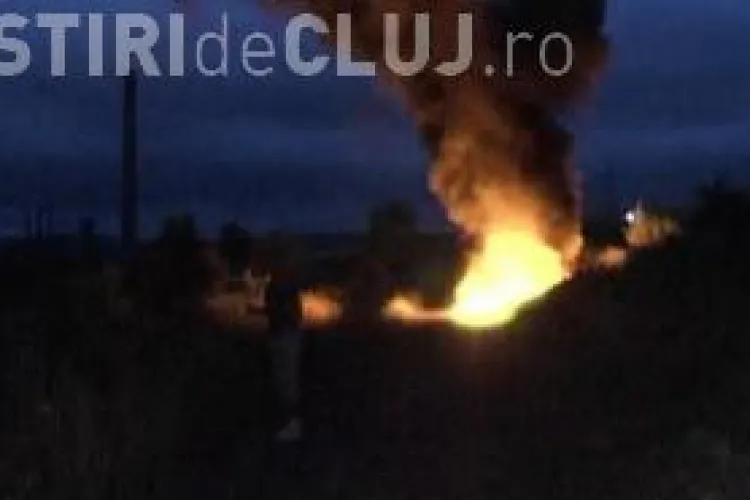Incendiu la Combinatul de Celuloză și Hârtie din Dej VIDEO