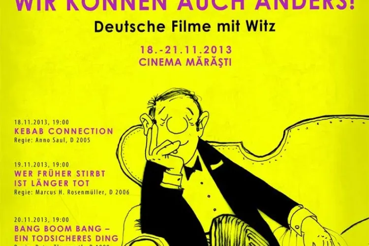 Filme de comedie germane, săptămâna viitoare la Cinema Mărăști. Intrarea este gratuită