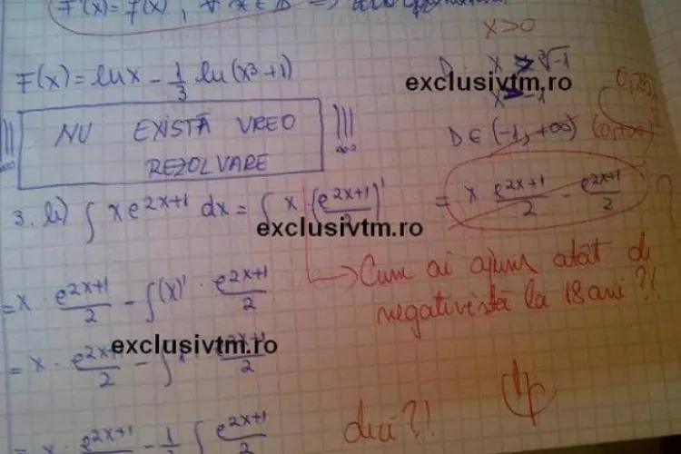 Eleva EMO, plină de negativism! Ce mesaj i-a lăsat o profesoară pe lucrarea de matematică?