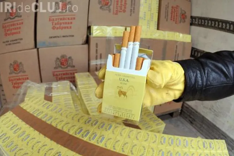 O femeie a fost prinsă de polițiștii din Cluj în timp ce transporta țigarete de contrabandă