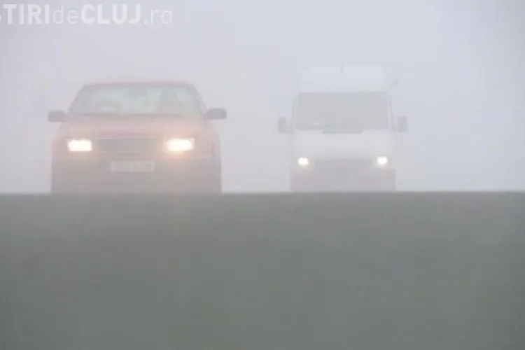 Accident grav la Mociu pe fondul ceții! Un șofer de 22 de ani a ajuns la spital