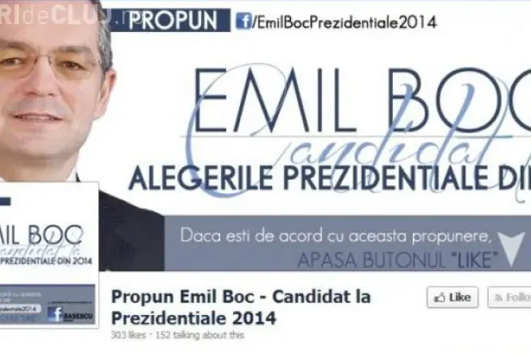 Emil Boc, candidat la prezidenţiale pe un cont de Facebook. Ce a spus Boc?