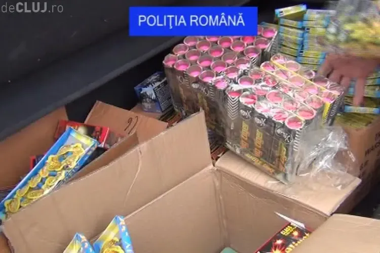 Captură record de petarde și artificii în Piața Mihai Viteazu - VIDEO