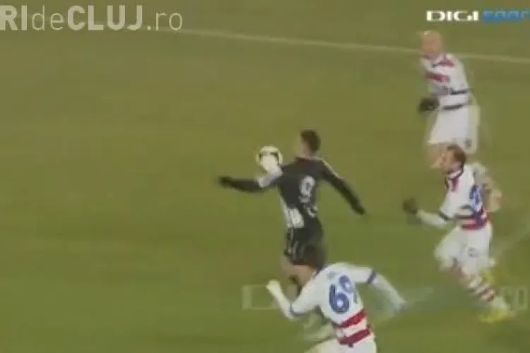 U Cluj - Oțelul 1-0 - REZUMAT VIDEO - Lemnaru a înscris după ce a preluat cu mâna 