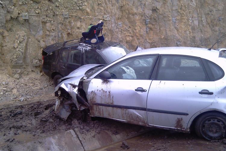 Accident pe Autostrada Transilvania! Un șofer a pierdut controlul asupra mașinii pe breteaua autostrăzii