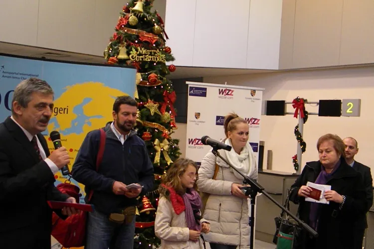 Aeroportul ”Avram Iancu” din Cluj și-a premiat călătorul cu numărul 1.000.000. Vezi ce premii a câștigat FOTO