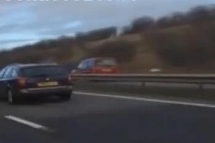 A circulat pe CONTRASENS pe autostradă zeci de km. Poliția îi va ridica permisul pe viață - VIDEO