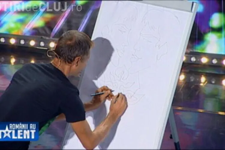 ROMÂNII AU TALENT: Cătălin Mihalache a desenat superb - VIDEO