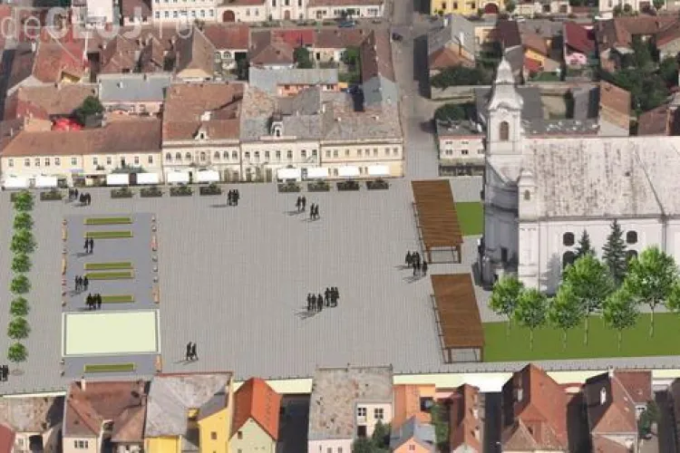 Centrul istoric din Gherla va fi demolat și se va face o piață modernă: ”Centrul istoric e invechit!” - FOTO