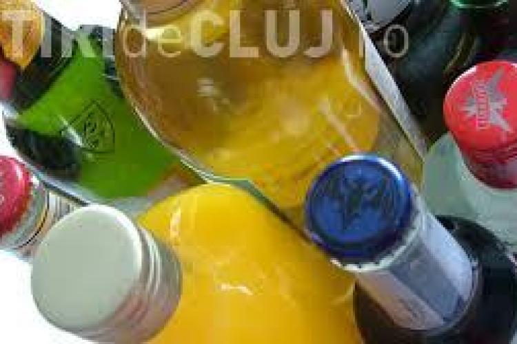 Băutură confiscată la Cluj. Un șofer a fost prins cu 75 litri de alcool