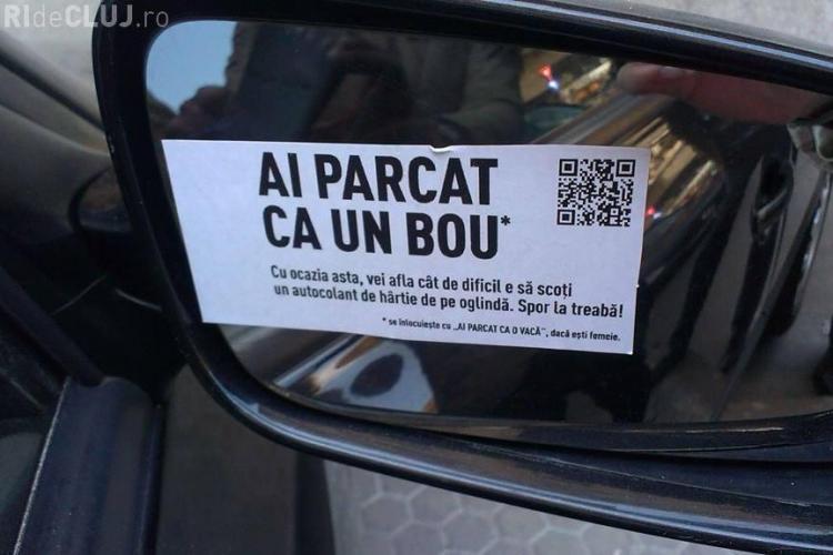 Campania cu stickere ”Ai parcat ca un bou” se extinde. 100.000 de semnături pentru o nouă lege INTERESANTĂ