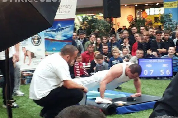 Jandarmul clujean Adrian Petre a doborât recordul mondial la flotări - FOTO