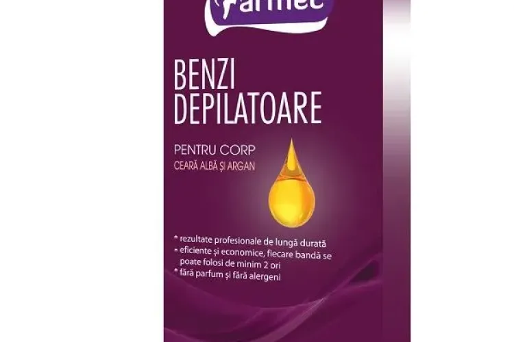 Farmec lansează noi produse pentru depilare: Benzile depilatoare cu ceară albă și argan pentru fața și corp(P) 