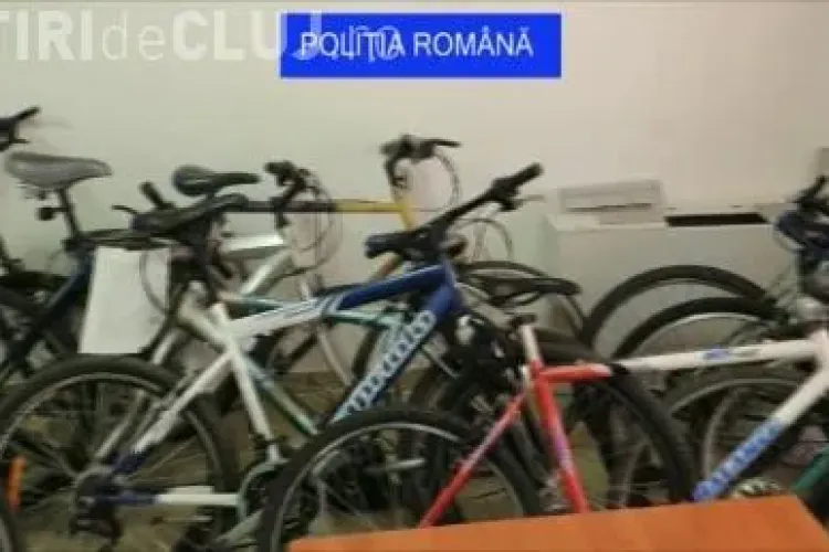 Hoț de biciclete prins la Cluj. Avea 14 biciclete furate în casă VIDEO