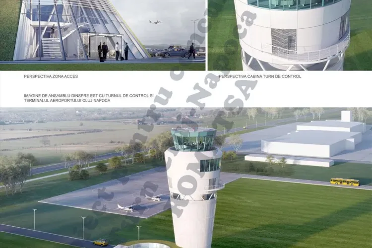 Turn de Control Nou pe Aeroportul Cluj. Cum arată proiectele FUTURISTE din concurs - FOTO