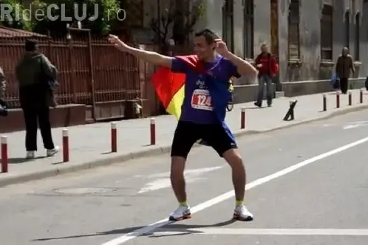 Cel mai simpatic sportiv de la Maratonul Internațional Cluj - VIDEO