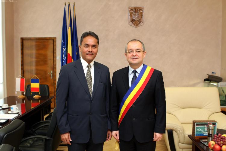 Ambasadorul Indoneziei în România primit la Cluj de Emil Boc și Horea Uioreanu - FOTO