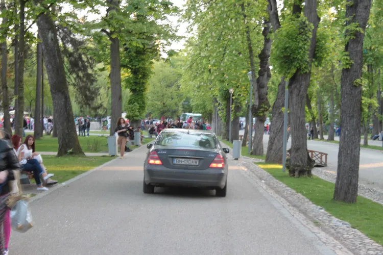 Cu Mercedesul prin Parcul Central: ”No comment!” - FOTO