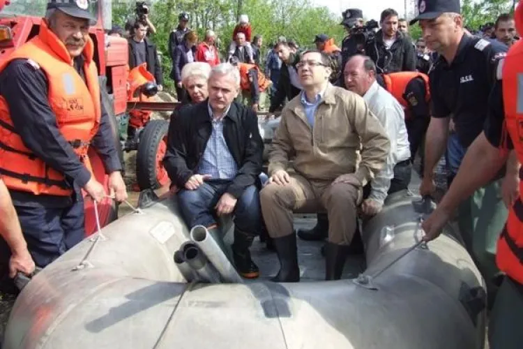 Ponta, către ministrul Apelor: ”Tu ce faci fa, Doina, aicea? Aveai chef de niste inundatii?”