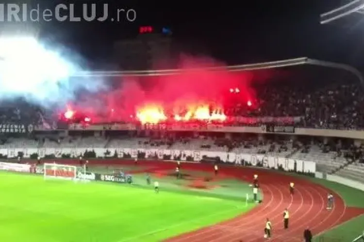 Suporterii U Cluj au impresionat și șocat cu un mesaj cu înjurături - VIDEO
