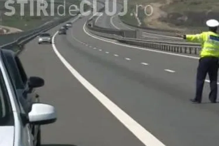 Șofer prins cu 204 km/h pe Autostrada Transilvania. Avea permisul suspendat tot pentru viteză