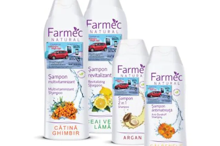 Noile șampoane Farmec Natural îți pot aduce o mașină nouă. Vezi cum poți câștiga marele premiu(P)