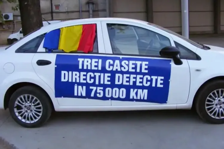 Protestul unui român cu Fiat. Îi face de râs pe Facebook, Youtube și Twitter - VIDEO