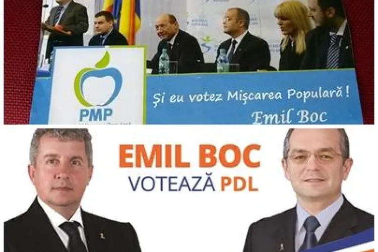 Fluturași PMP cu Emil Boc în cutiile poștale din Cluj. PDL a RIPOSTAT DUR - FOTO