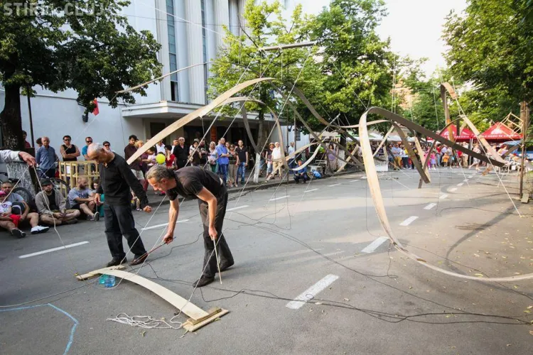 Zona străzii Mihail Kogălniceanu, transformată în zonă de artă stradală pentru Zilele Clujului