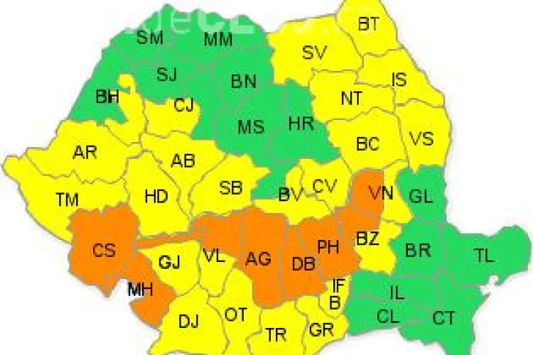 Meteorologii anunță ploi torențiale în toată țara. Clujul e sub cod galben