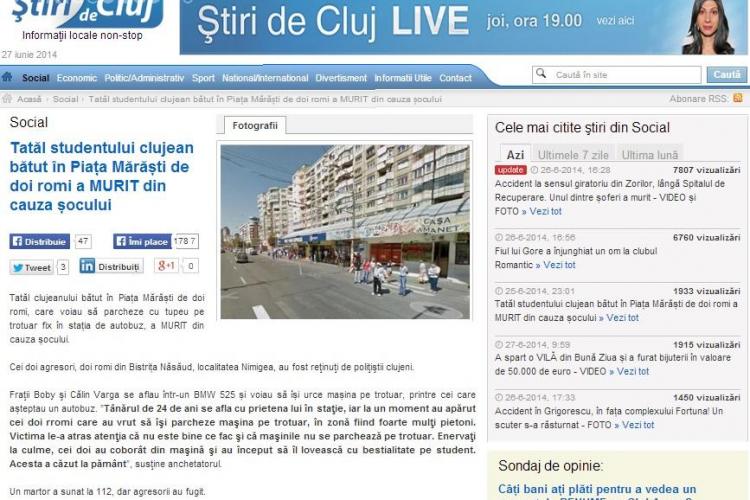 Știri de Cluj - RECORD de trafic joi, 26 iunie, aproape 50.000 de cititori UNICI. Va multumim!