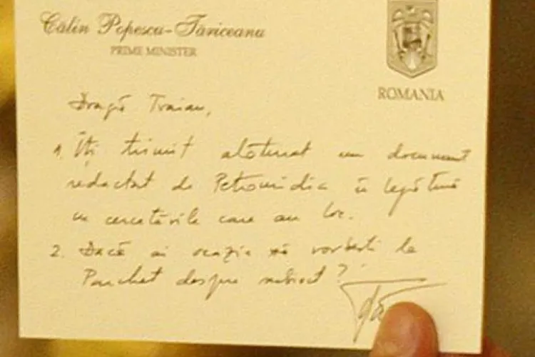 PMP îl denunță la DNA pe Tăriceanu: ”Bilețelul roz îl ajunge din urmă”