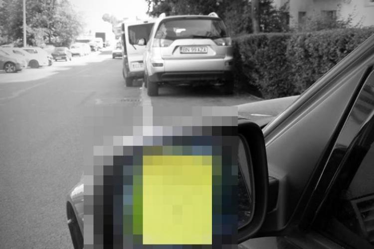 ”Cluju-i Cluj! - Ce pățești la Cluj când blochezi trotuarul cu mașini - FOTO
