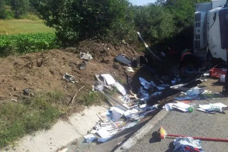Accident mortal la intrare în Gherla! Avea viteză și a intrat direct într-un TIR - VIDEO