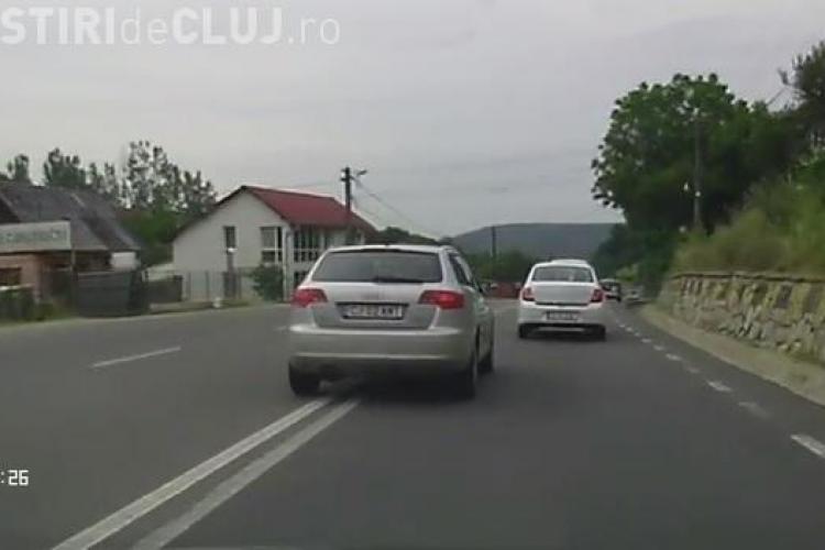 Așa se fac depășirile pe Feleac! Se putea ajunge rapid la un accident grav - VIDEO