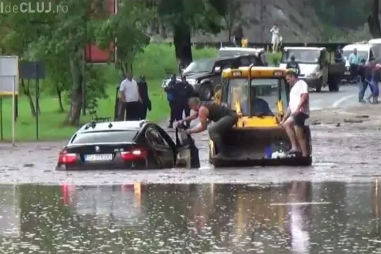 BMW -ul X6 ”înecat” la inundații aparține lui Cristian Matei, șeful PSD Turda - FOTO