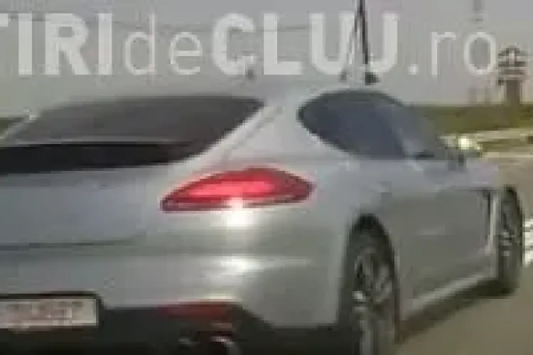 Cum își riscă viața un șmecher cu Porsche pe drumul Cluj - Gherla - VIDEO