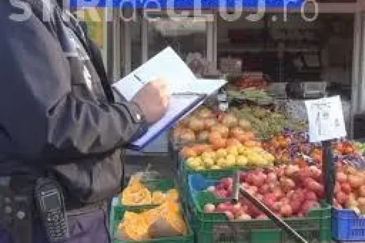 Razie la Hala Agroalimentară din Dezmir! Poliția a confiscat 300 de kg de legume și fructe