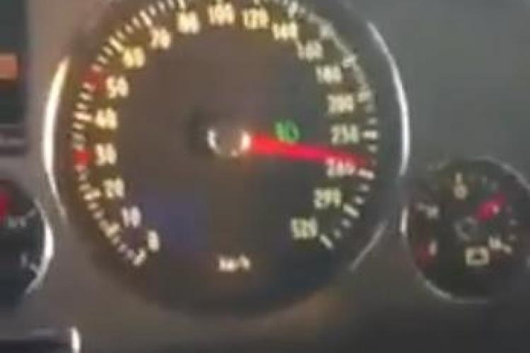 A prins 260 km/h pe Autostrada Transilvania și s-a lăudat cu isprava pe Facebook - VIDEO