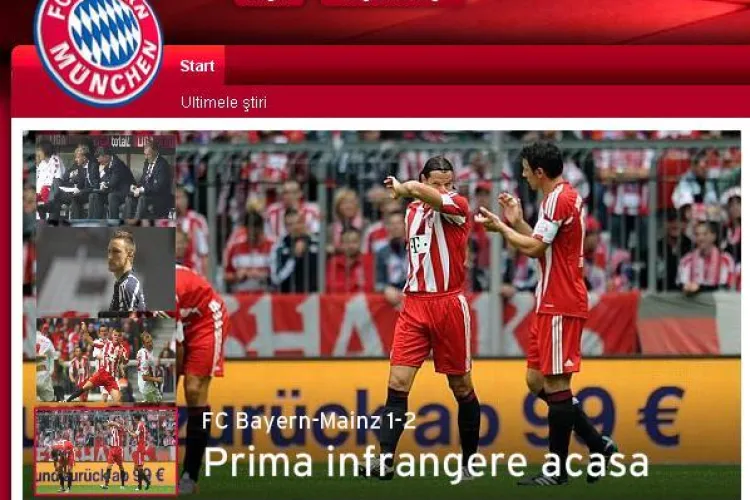 Bayern, adversara CFR Cluj din Liga Campionilor, a lansat pe site o sectiune dedicata fanilor romani