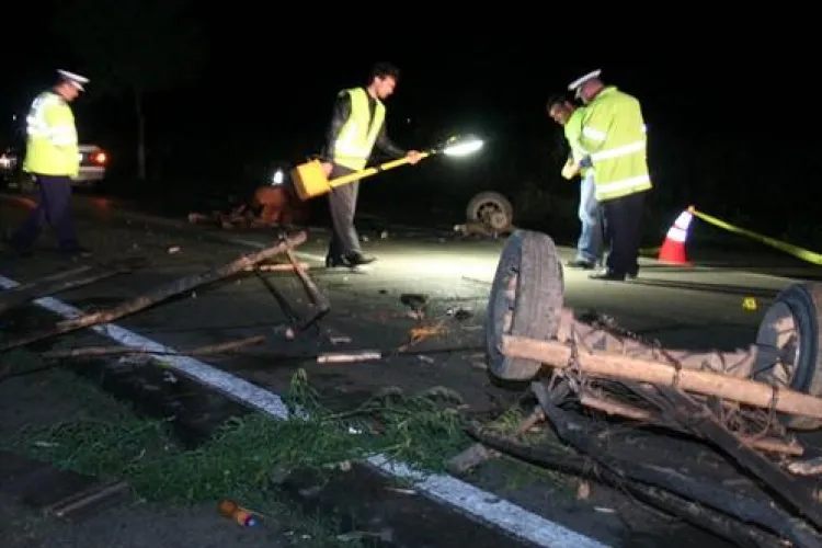 Accident rutier grav la Cluj! A lovit o căruță și a ieșit un carnagiu