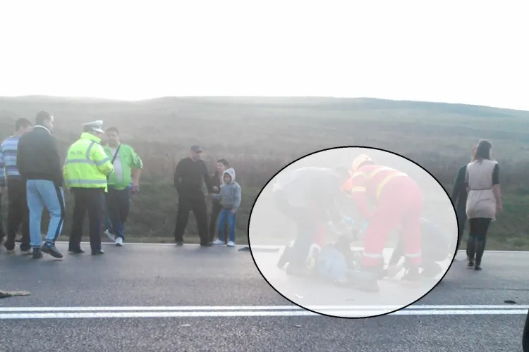 Accident TERIBIL la Tureni! Un pieton a fost proiectat câțiva metri în aer de un șofer kamikaze