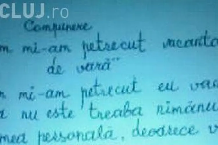Compunerea UIMITOARE a unui elev, care a fost întrebat ce a făcut în vacanţa de vară