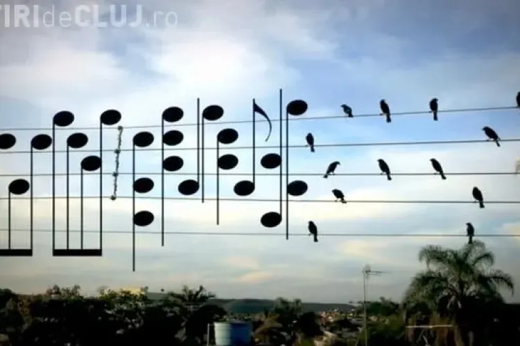 Un muzician a înlocuit pozițiile unor păsări cu note muzicale. Rezultatul este unul spectaculos VIDEO