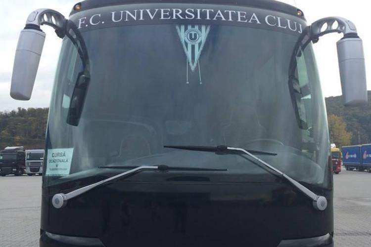 Autocarul U Cluj a fost inscripționat SUPERB - FOTO